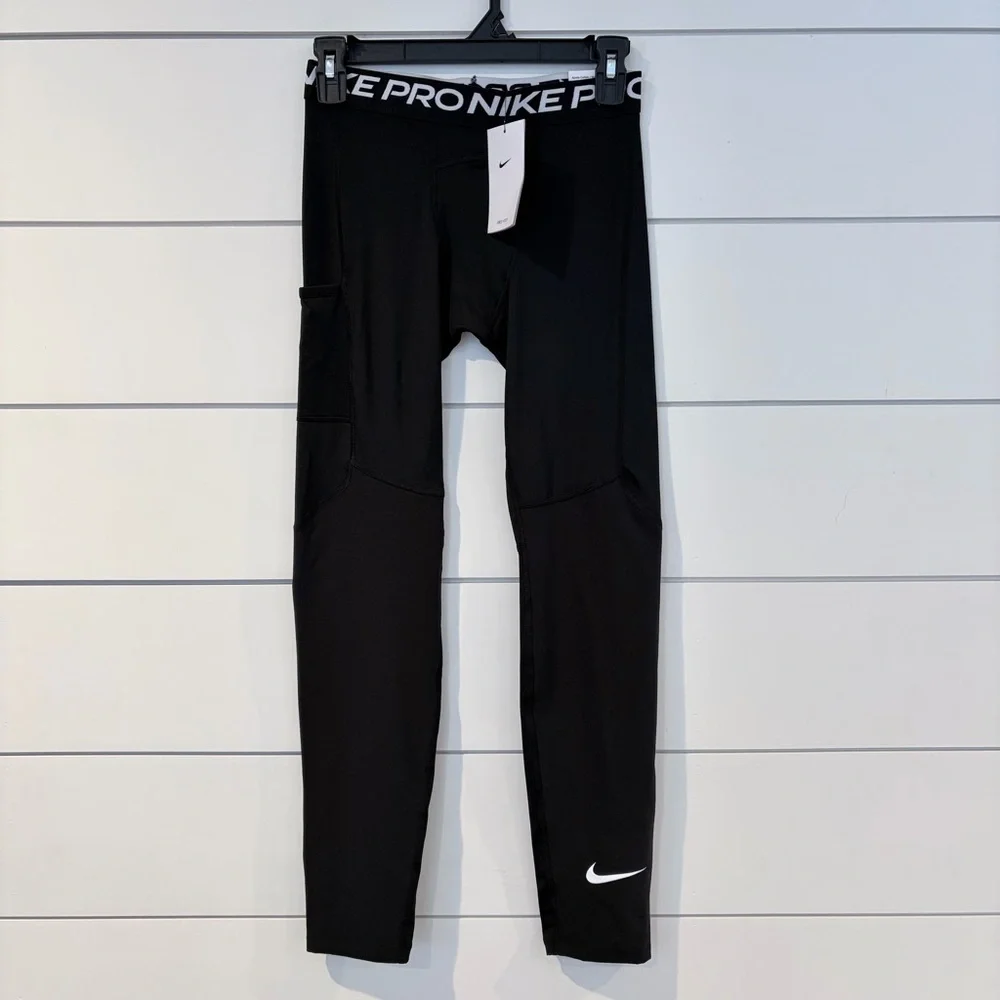 Nike Pro Dri-FIT Kids XL Black Compression Leggings NWT Athletic